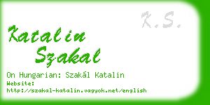 katalin szakal business card
