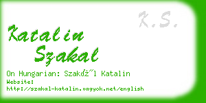 katalin szakal business card